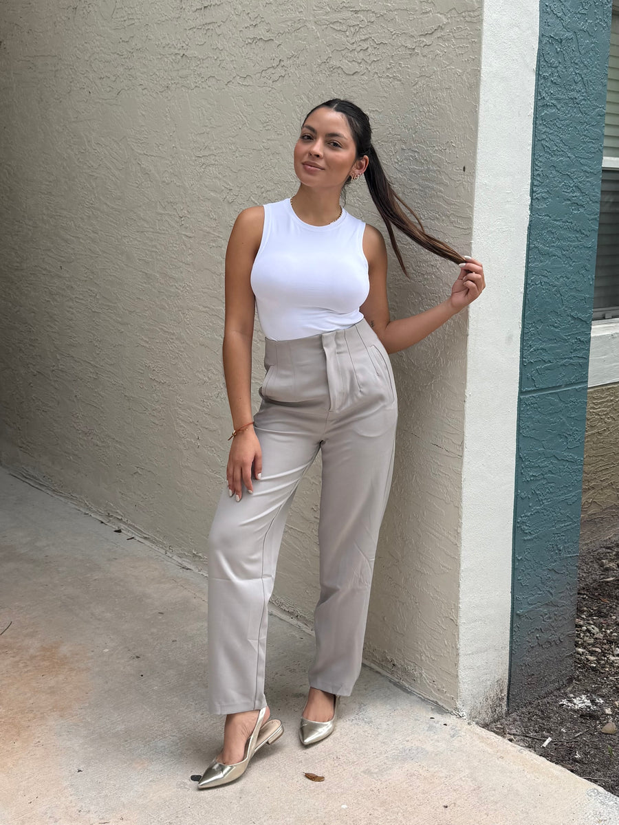 GRAY WORK PANT