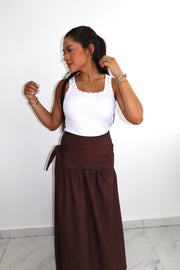 MAXI SKIRT BROWN