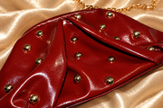 BURGUNDY BEADED BAG