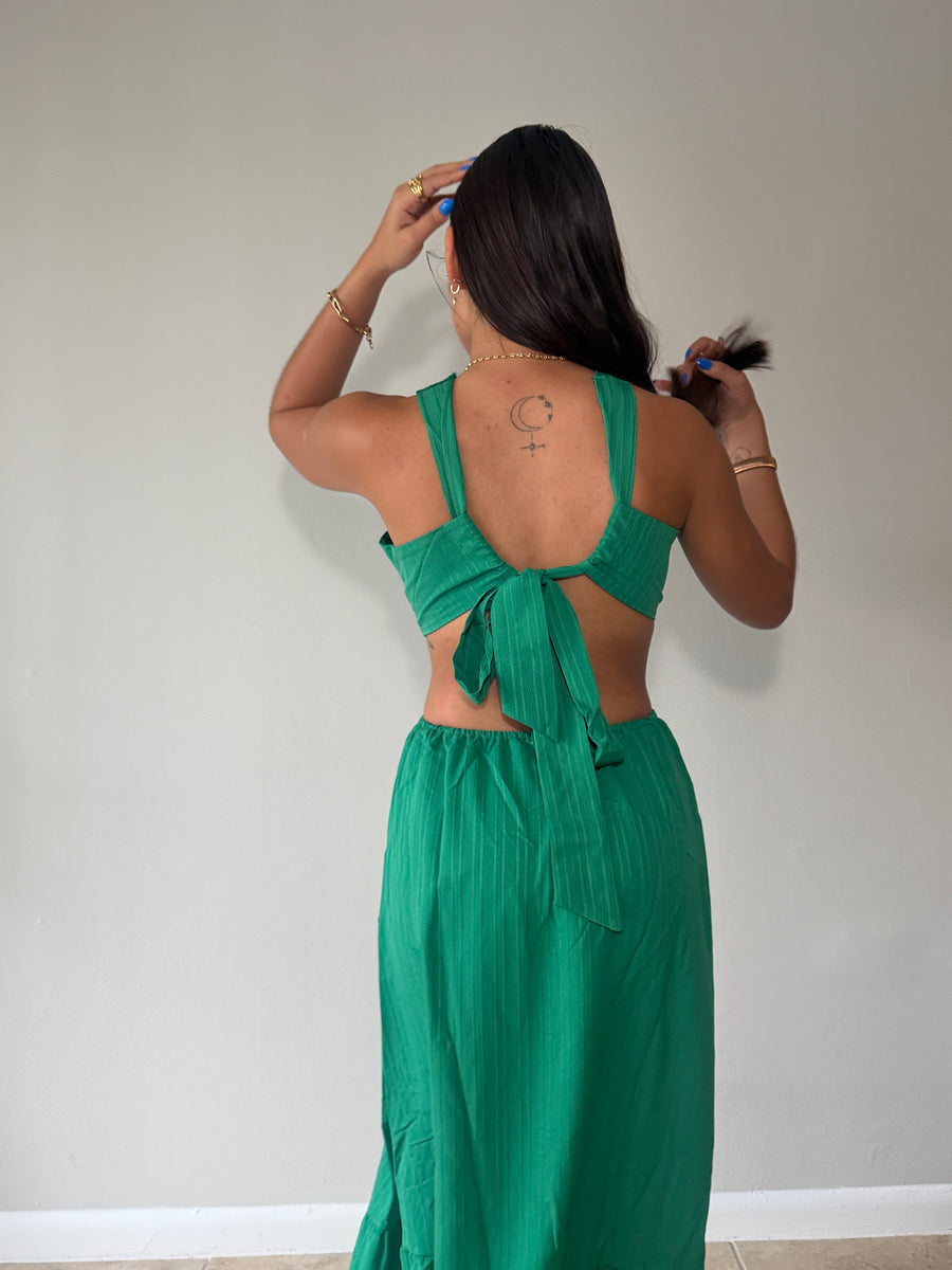 GREEN MAXI DRESS