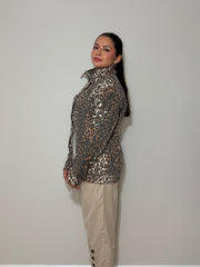 DENIM ANIMAL PRINT JACKET