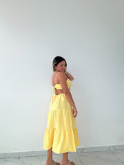 YELLOW MIDI DRESS