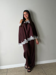 BROWN LACE SET